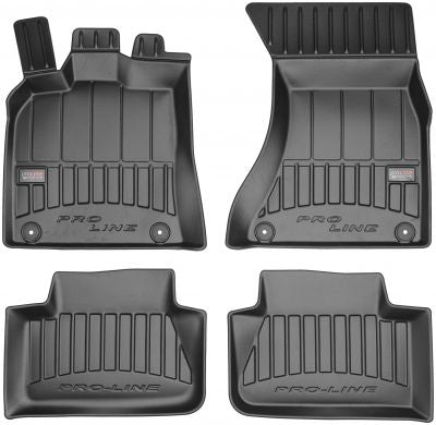 Gulvmatter Porsche Macan I (95B) (2014-2024) – 3D Premium med sidekant - sett forfra