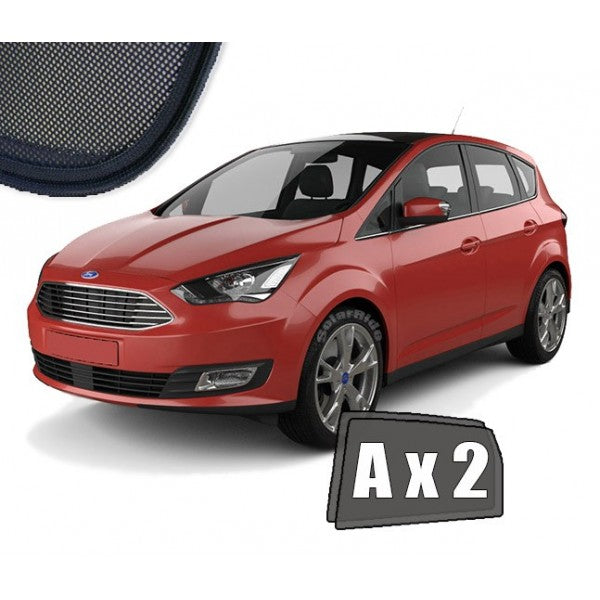 Sr solskjerm i akryl til Ford C-Max II med enkel montering og vindavviserfunksjon