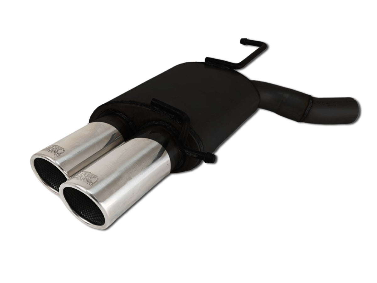 Sluttdemper Ulter A4 B8 Avant Quattro 101-244 med dobbel 2x80mm endepiper polert rustfri stal