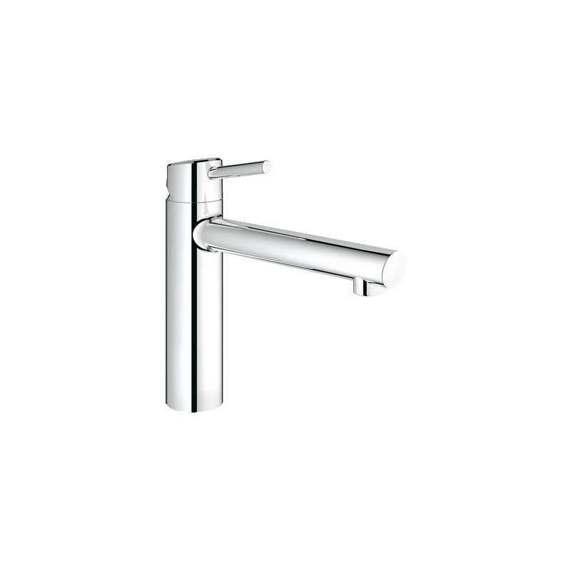 Grohe Concetto kjøkkenbatteri i krom med høy svingbar tut, frontvisning