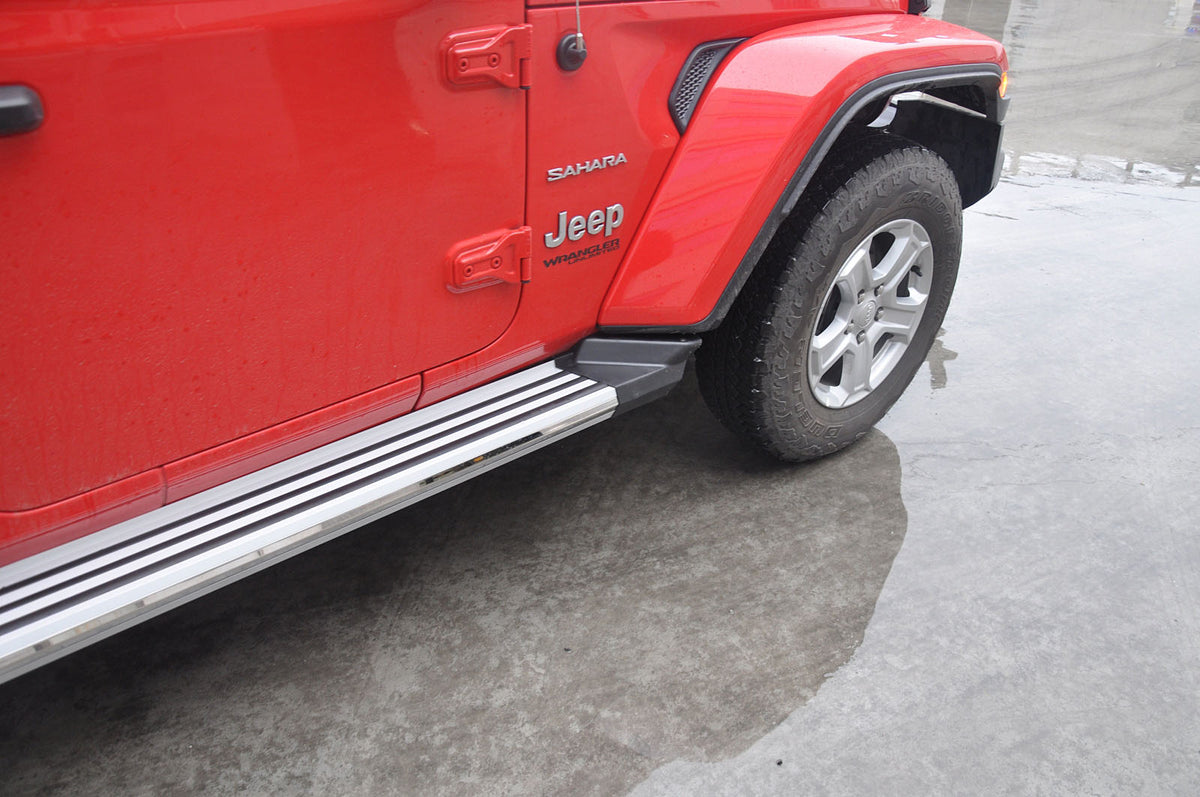 Stigtrinn Ventshield til Jeep Wrangler JL 2017- i aluminium og ABS med enkel montering