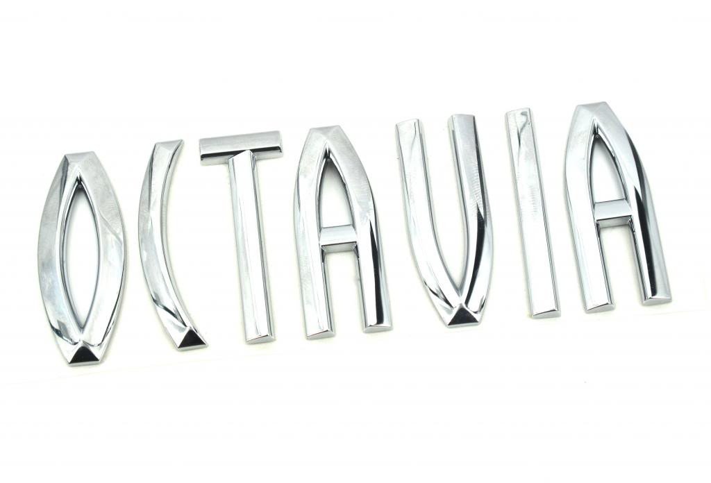 Emblem Skoda VAG emblem bokstaver Octavia II Bakluke - sett bakfra