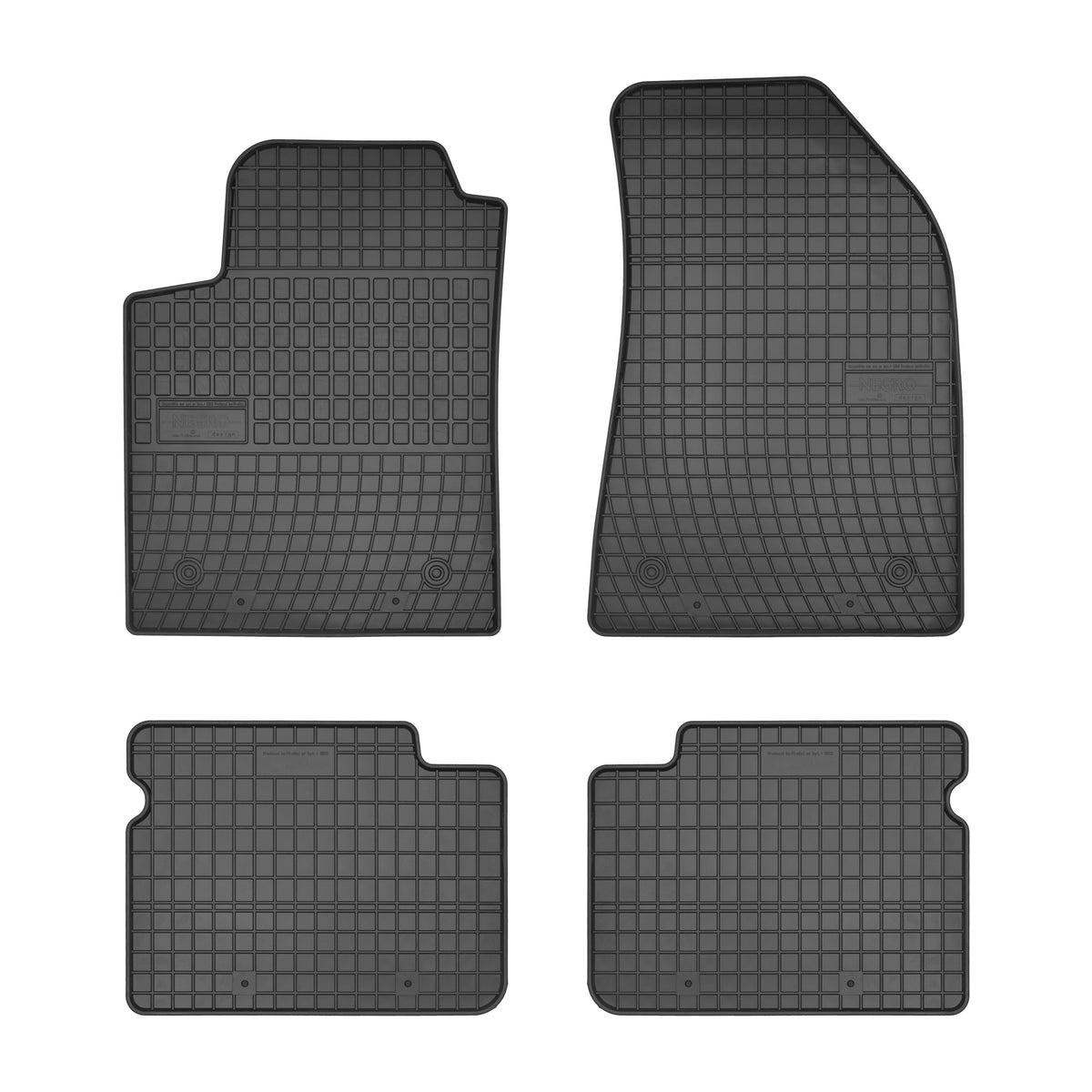 Frogum gummimatter til Fiat Bravo II (2007-2014) – svart med 1 cm sidekant, sett med 4 stk