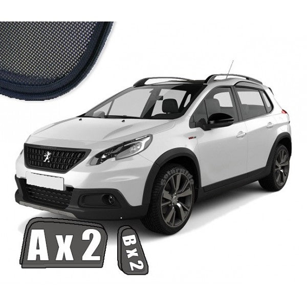 Sr solskjerm i akryl til Peugeot 2008 I, røykfarget vindavviser for bedre ventilasjon og regnbeskyttelse