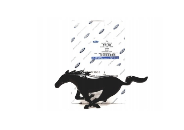 Emblem/logo til Ford emblem Black Pony Mustang montert på panserets front grill i OE Ford-kvalitet