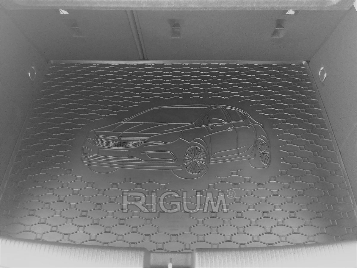 Rigum bagasjeromsmatte til Opel Astra K Hatchback – med 10 mm kanthøyde