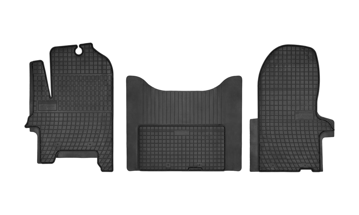 Frogum gummimatter til Iveco Daily III / Daily IV (1999-2006) – svart, vanntett, sett med 3 matter med 1 cm sidekant