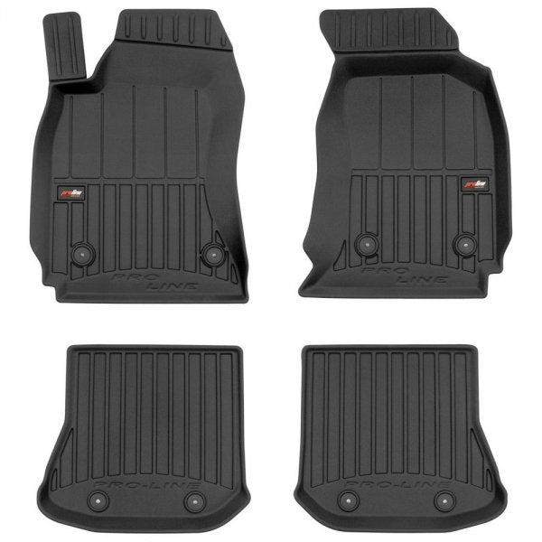 Frogum 3D Premium gulvmatter til Audi A4 B5 stasjonsvogn (1994-2001) – svart TPE med 60 mm sidekant