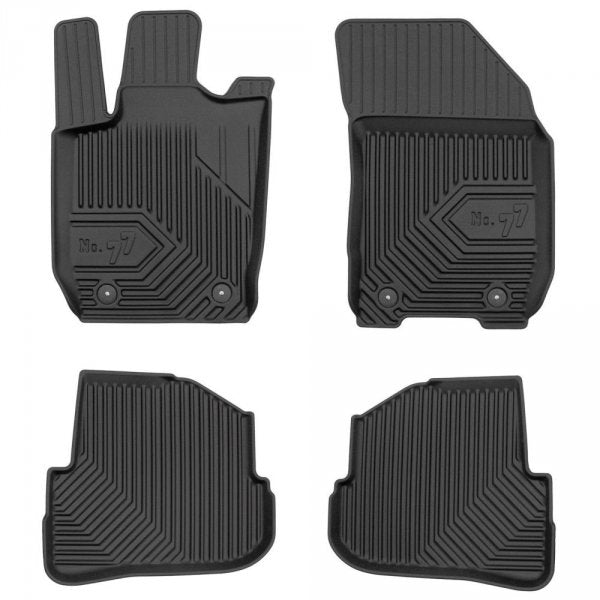 Frogum 3D Premium gulvmatter til Audi A1 8X Sportback (2010-2018) – svart TPE med 40 mm sidekant