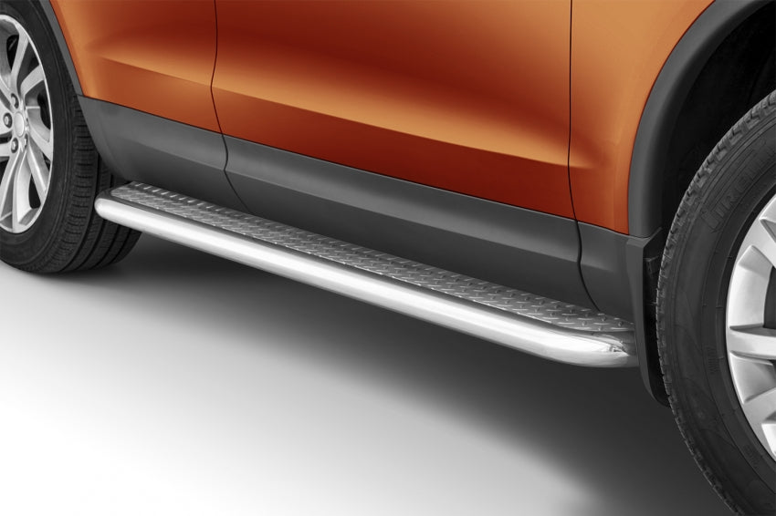 Stigtrinn Steeler i polert rustfritt stål til Land Rover Discovery 5 (L462) med enkel montering
