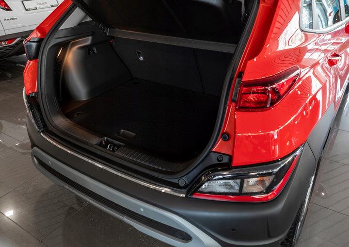 Tuning bakfangerbeskytter til Hyundai Kona I / Kona Electric I – børstet stål