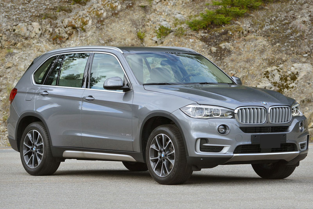 Takrails Ventshield til Bmw X5 (F15) 2013-2018 i krom matt aluminium og ABS