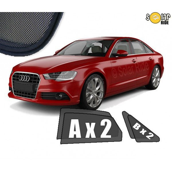 Sr solskjerm i akryl til Audi A6 C7 Sedan med enkel montering og vindavvisende funksjon