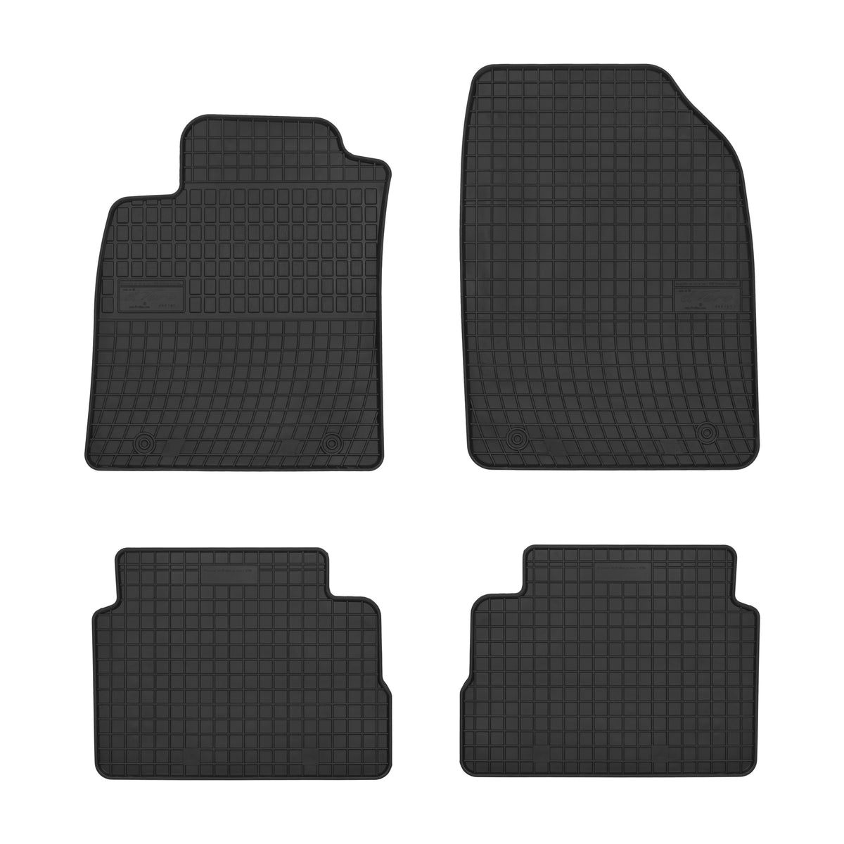 Frogum gummimatter til Opel Vectra C 2002-2008 – 4 stk, svart/anthracite, 1 cm sidekant, vanntett