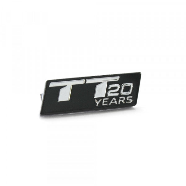 Emblem/logo til Audi TT (8S) 20 YEARS > Chrome / Black i krom og svart utførelse, perfekt passform til ratt