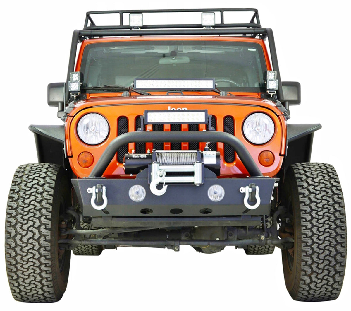 Takstativ Plattform Jeep Wrangler JK Ventshield (2006-2018) - sett forfra