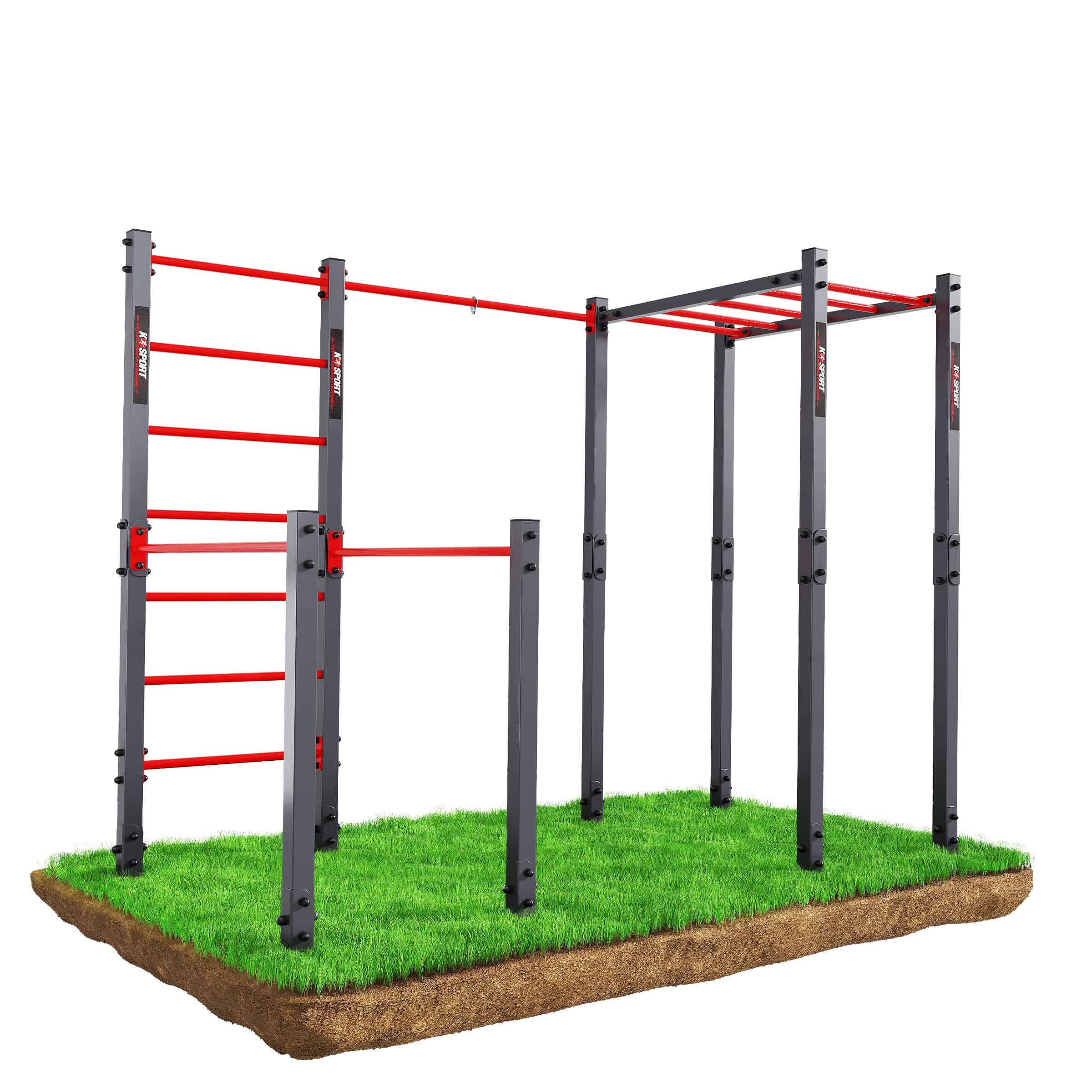 K-Sport KSOZ006 calisthenics-stativ med monkey bars