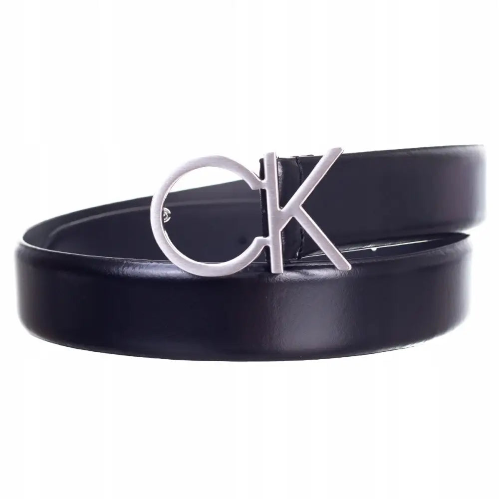 Calvin Klein Damski Belte Med Gjenlåsning Ck Logo Svart R95 - 1