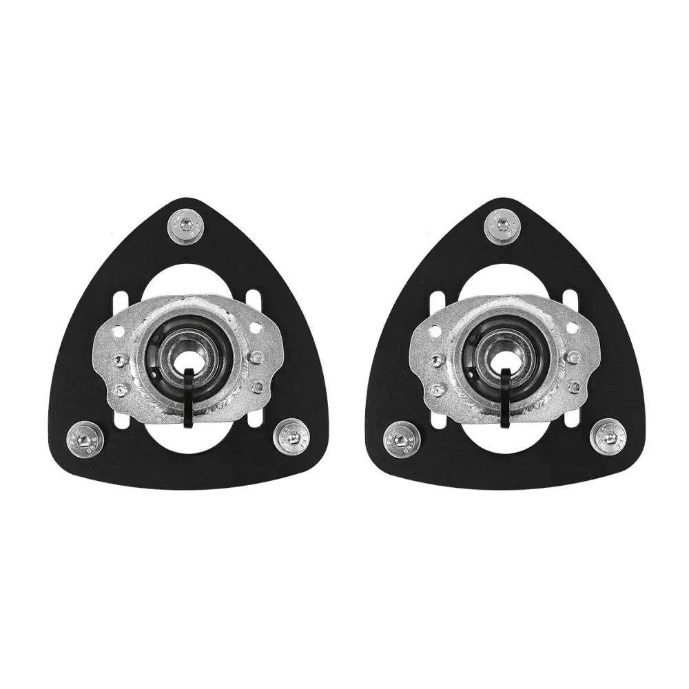Silver Project Camber Plates For BMW E30, E34, E28, E24 – Domlager Black, +/-3° Adjustable