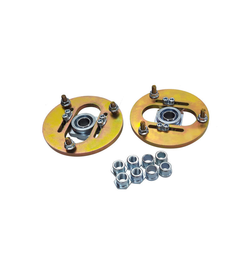 Camber plates foran BMW E30 E34 E32 E24 E28 – gullforsinket CNC-skåret sett med 2 stk for drift og stance