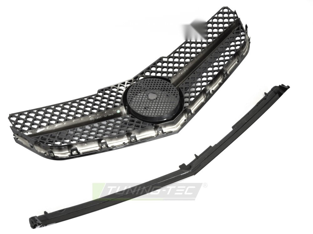 Grill Mercedes E-Klasse C207 09-13 sort med festedetaljer.
