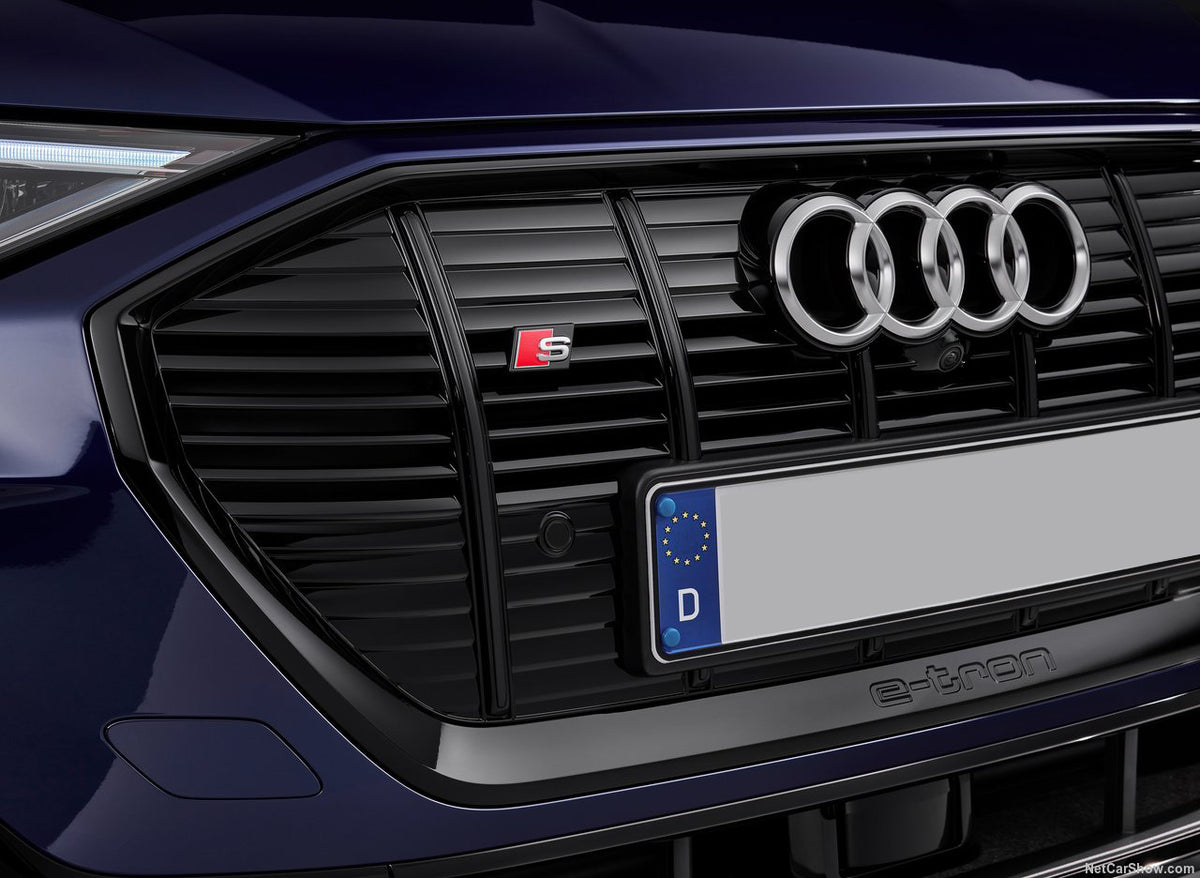 Emblem/logo til Audi S e-Tron > i aluminium for frontgrill, original Audi passform