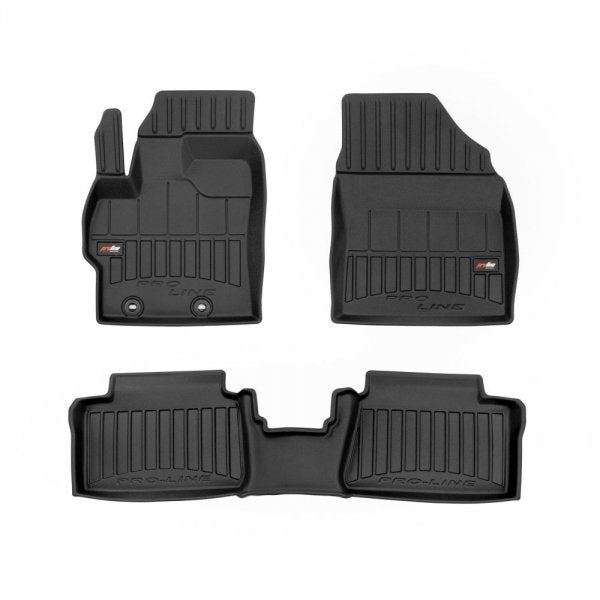 Frogum 3D Premium gulvmatter i TPE til Toyota Yaris IV Hybrid (2020–) – vanntette allværsmatter med 60 mm sidekant