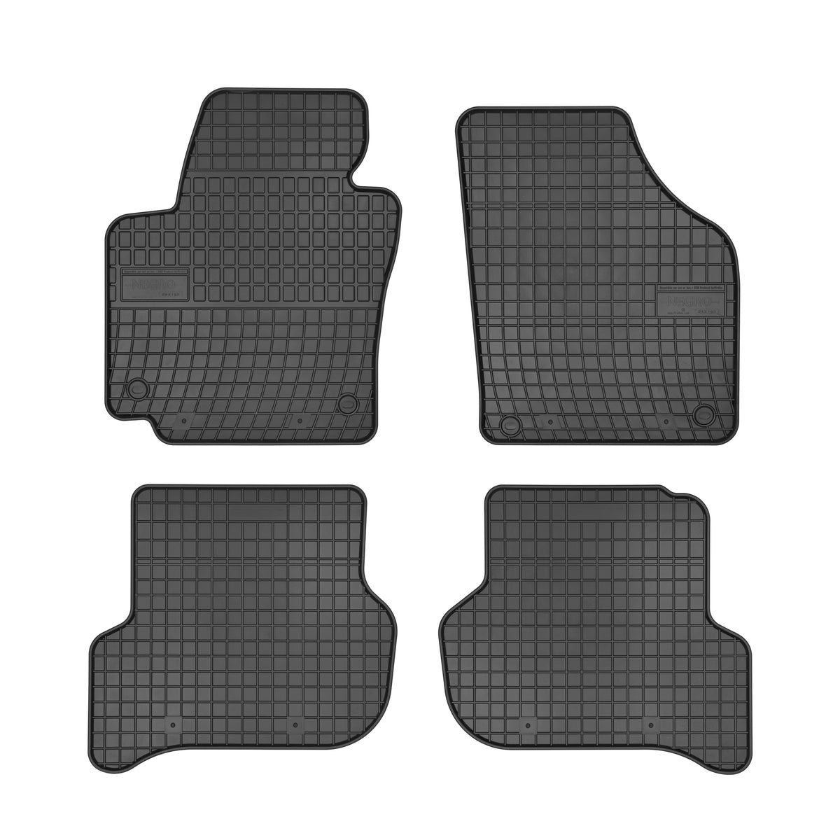 Frogum gummimatter til Seat Altea (2004–) – svart/anthracite, sett med 4 stk, vanntette og luktfrie