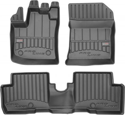 Frogum 3D Premium gulvmatter til Dacia Lodgy (2012-) – svart TPE med 60 mm sidekant
