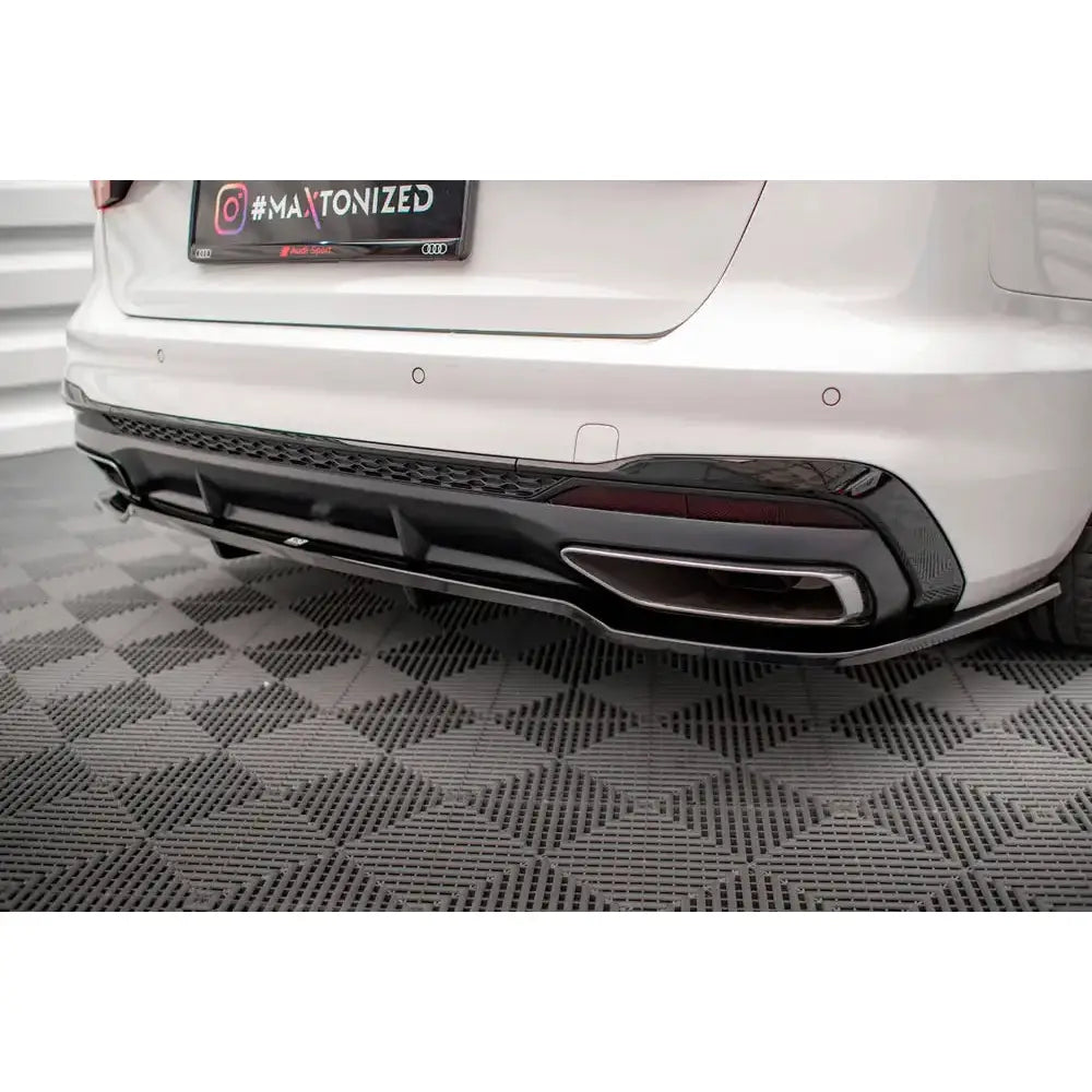 Central Rear Splitter (with Vertical Bars) Audi A4 S-line B9 Facelift - 5