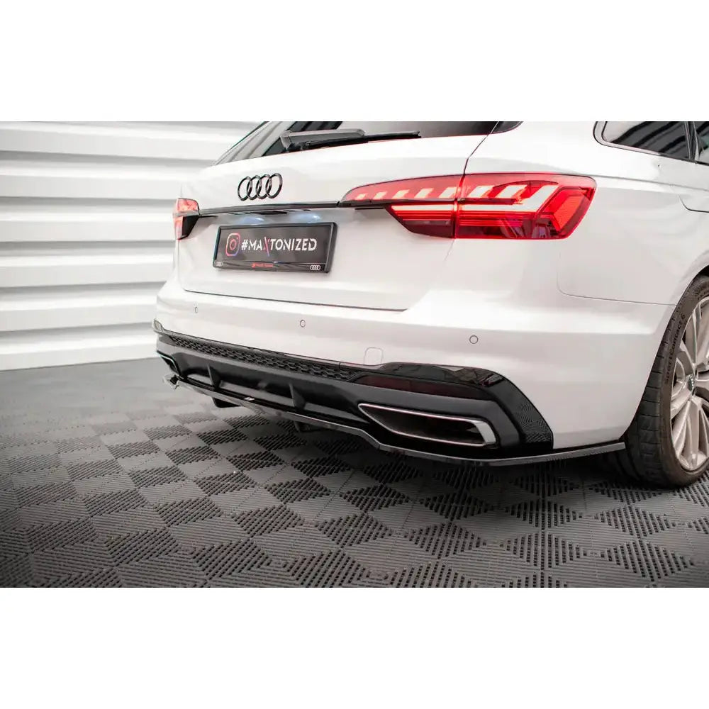 Central Rear Splitter (with Vertical Bars) Audi A4 S-line B9 Facelift - 4