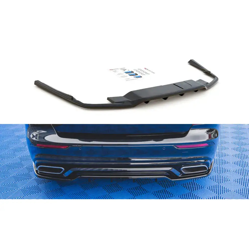 Central Rear Splitter (with Vertical Bars) Volvo S60 R-design Mk3 - 1