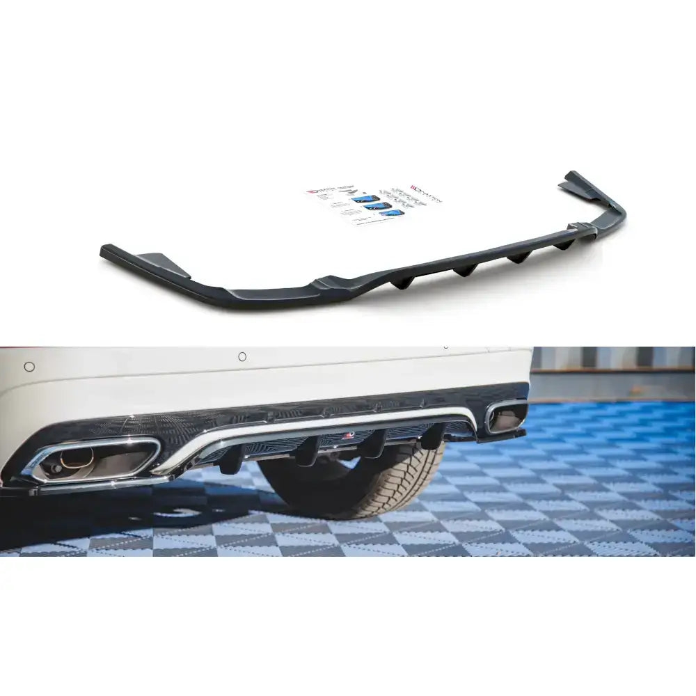 Central Rear Splitter (with Vertical Bars) Volvo Xc60 Mk2 R-design - 1