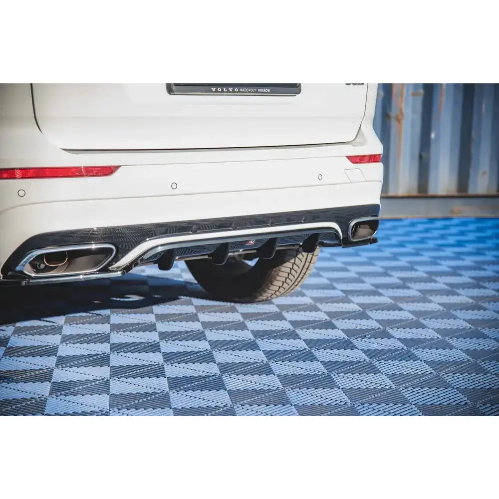 Central Rear Splitter (with Vertical Bars) Volvo Xc60 Mk2 R-design - 4