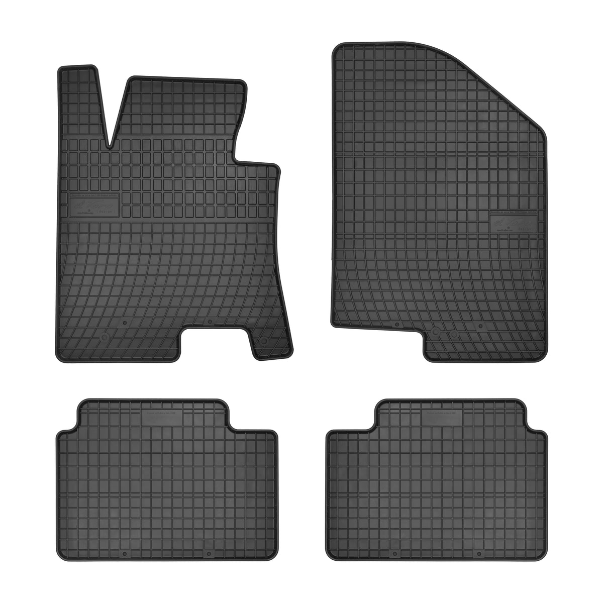 Frogum gummimatter til Kia Cee'd II (2012-2018) – svart, vanntette, med 1 cm sidekant, sett med 4