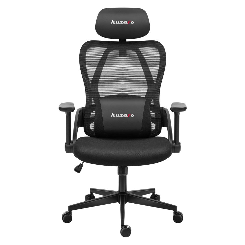 Huzaro Combat 2.7 Svart – sidevisning med ergonomisk ryggstøtte
