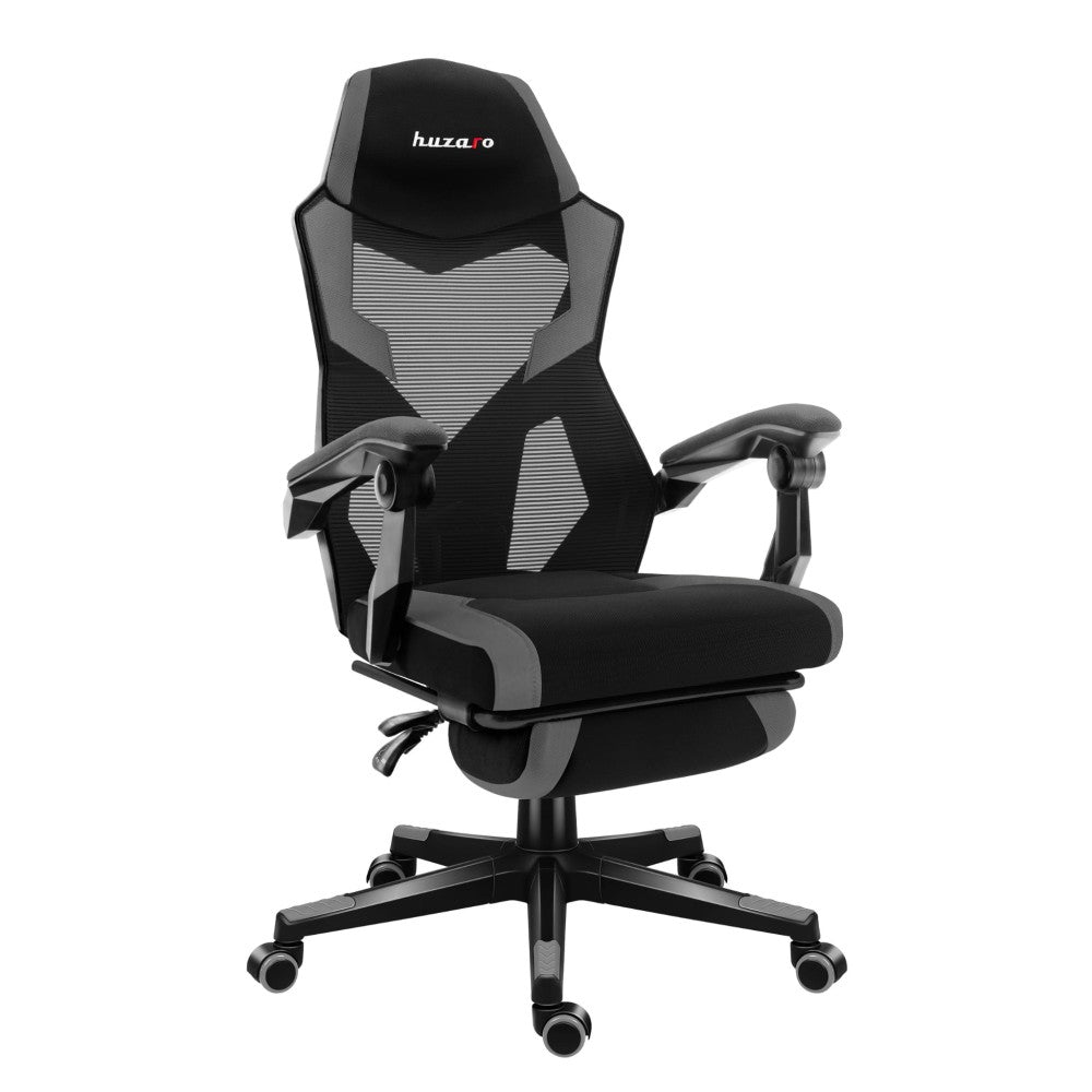 Huzaro Combat 3.1 grå gamingstol sett forfra