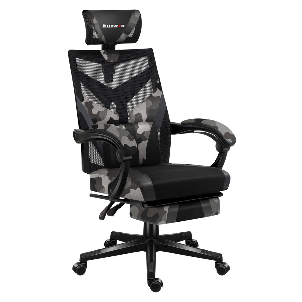Huzaro Combat 5.0 Camo gamingstol – frontal visning med kamuflasjetrekk
