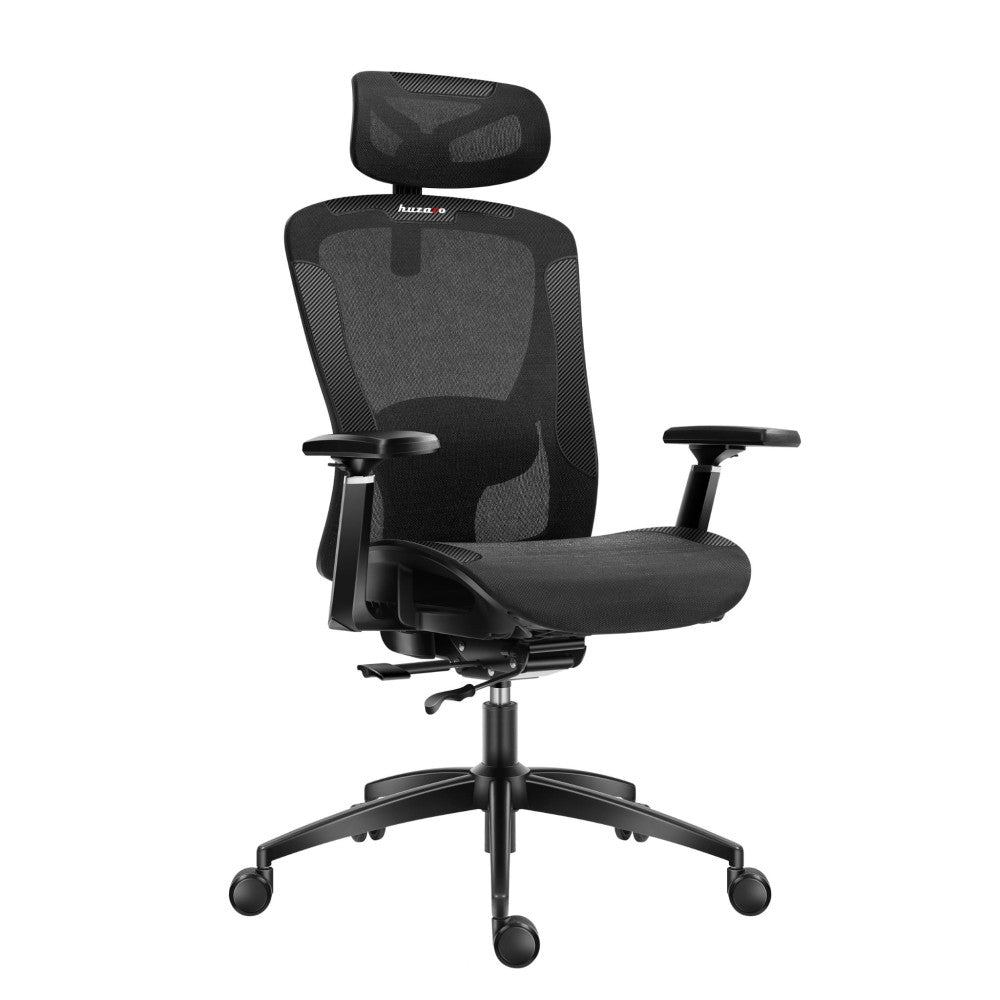 Huzaro Combat 7.3 gamingstol svart mesh – fremvisning forfra