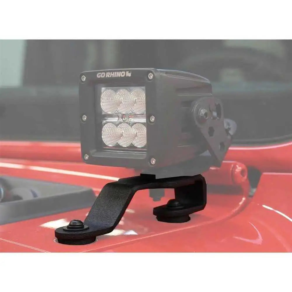 Cube Go Rhino Led Lampefester 3x3’ Under Jeep Wrangler Jl 4 d 18- - 1