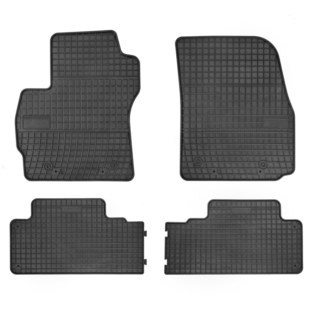 Frogum gummimatter til Mazda 5 / Premacy II (2005–2010) – svart, 4 stk, 1 cm sidekant, vanntett