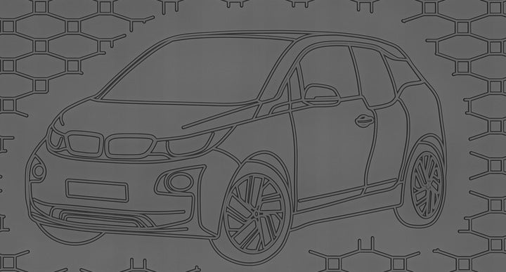 Rigum bagasjeromsmatte til Bmw i3 – olje- og bensinbestandig