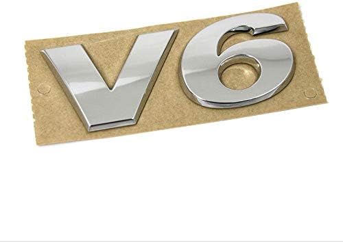 Emblem Vw V6 Amarok > Glossy Chrome - nærbilde