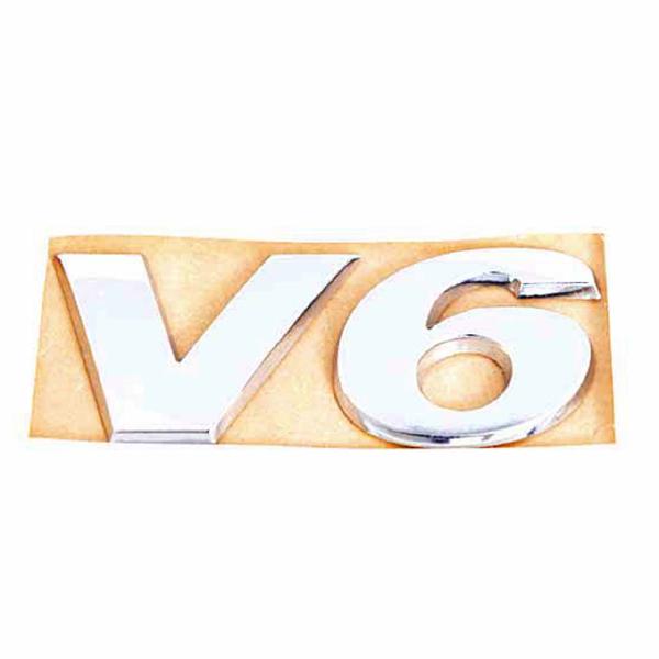 Emblem Vw V6 Amarok > Glossy Chrome - detaljer