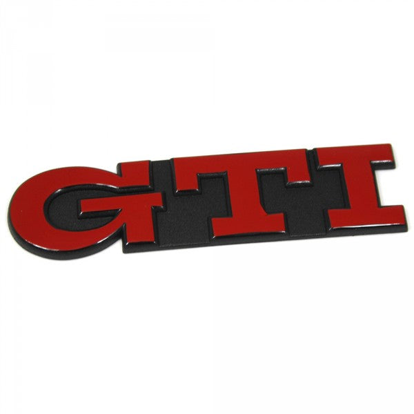 Emblem/logo til Vw GTI Tornado Red i ABS-materiale med perfekt passform og montering på bakluken