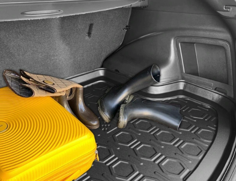 Bagasjeromsmatte Kia EV6 (2021-) – TPE Plast - nærbilde