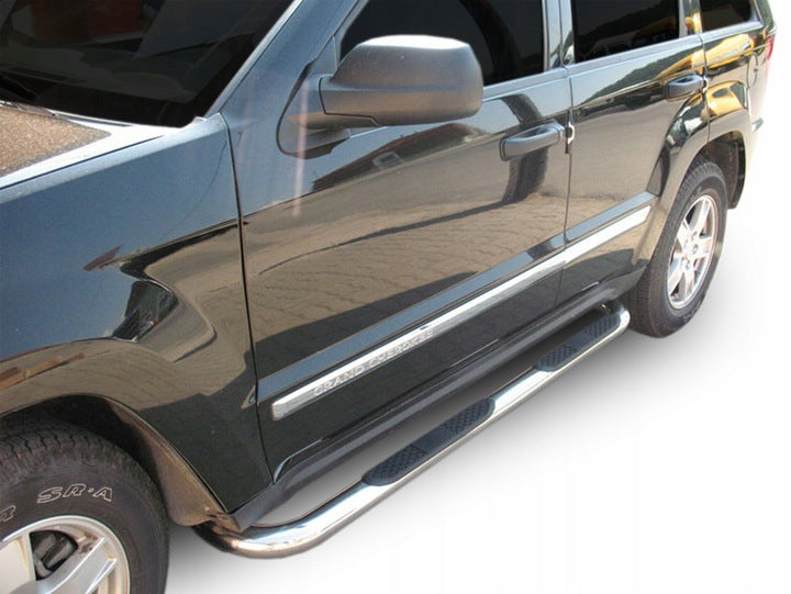 Stigtrinn Scoutt til Jeep Grand Cherokee III (WK) i rustfritt stål, enkel montering uten boring