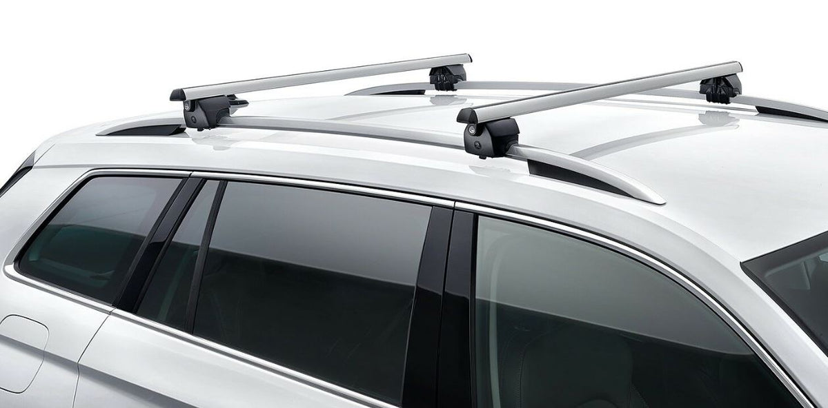 Takstativ OEM i aluminium til Skoda Kodiaq I med høye takrails, 2016-2024