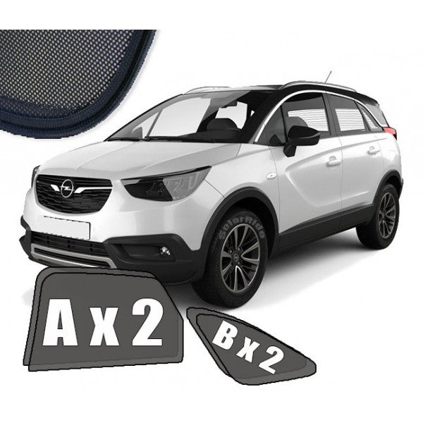 Sr solskjerm i akryl til Opel CROSSLAND X med enkel montering og vindbeskyttelse