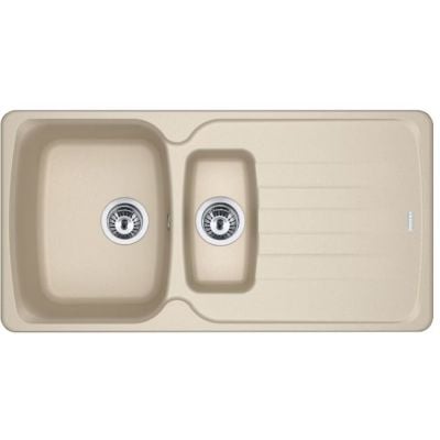 Franke Antea AZG 651 kjøkkenvask i granitt med 1 1/2 kum og avrenningsfelt i beige